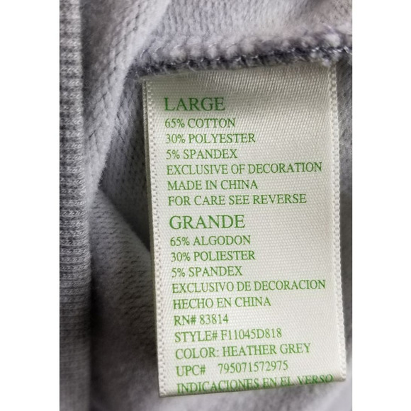 GreenTea Athletic Heathered Gray GRL PWR Sweatshirt Women's L/G - Picture 5 of 5